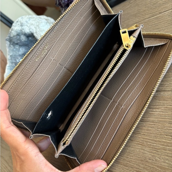 Saint Laurent Cassandra Leather Zip Around Wallet - Picture 10 of 15